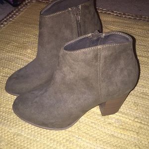 Olive green booties